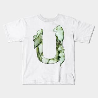 Alphabet U Design Kids T-Shirt